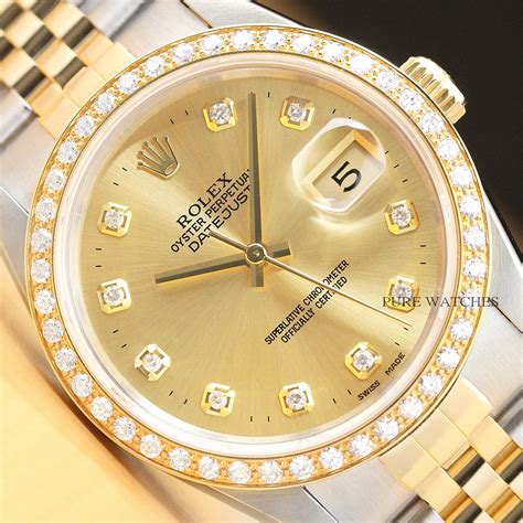 rolex mens datejust model 16233 18kt gold & stainless steel|Rolex 16233 price list.